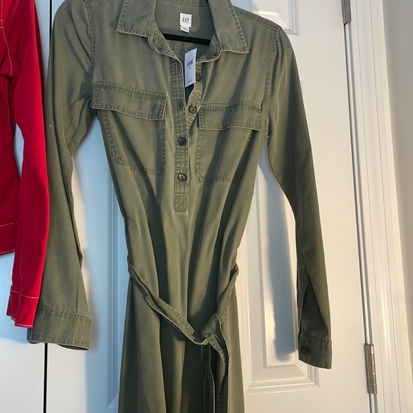 GAP Dresses & Skirts - Gap casual green khaki dress with tags. Never worn